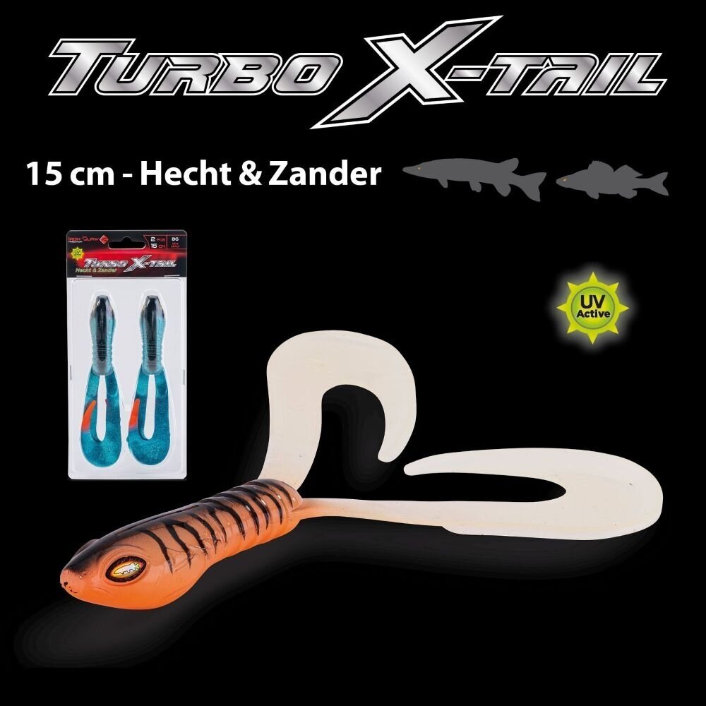 Guminis masalas IRON CLAW Turbo Double X-Tail UV 18cm 2vnt 1