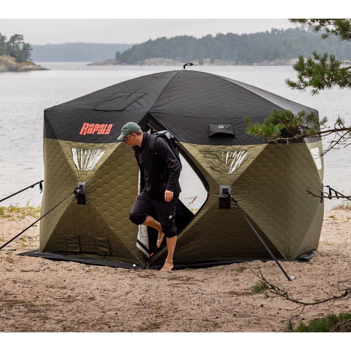 2027 PALAPINĖ KUBAS XXL RAPALA NORDIC HUB 36 Erdvi žieminės Vasarinė žūklės palapinė 16