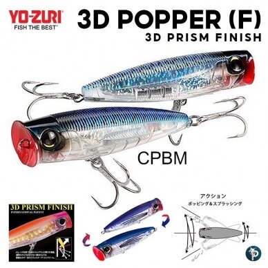 Vobleris Yo-Zuri Popper 3D R1367 F90mm 1