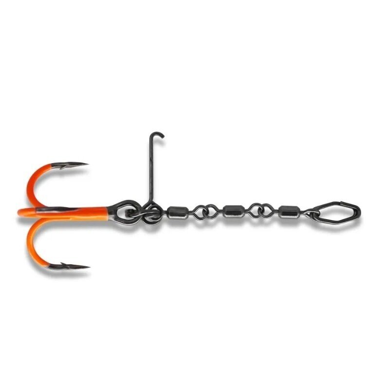 Spiningavimo sistema VMC Pike Chain Rig Black Nickel & Orange UV 5 Spiningavimo sistema VMC Pike Chain Rig Black Nickel & Orange UV 5
