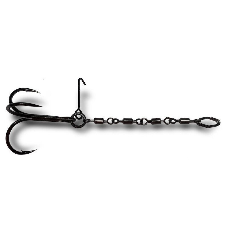 Spiningavimo sistema VMC Pike Chain Rig Black Nickel & Orange UV 3
