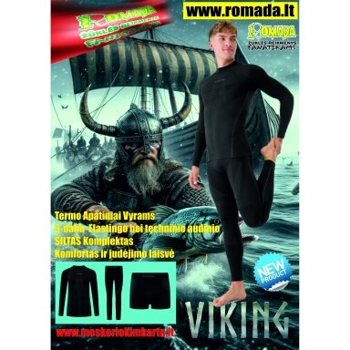 Apatiniai rūbai 3-Dalių Komplektas pagamintas iš specialaus tipo elastingo bei techninio audinio Žieminiai Thermo rūbai Spalva Juoda Ypač Šilti ir Lengvi Viking Thermo Warm+ Apatiniai rūbai 3-Dalių Komplektas pagamintas iš specialaus tipo elastingo bei techninio audinio Žieminiai Thermo rūbai Spalva Juoda Ypač Šilti ir Lengvi Viking Thermo Warm+