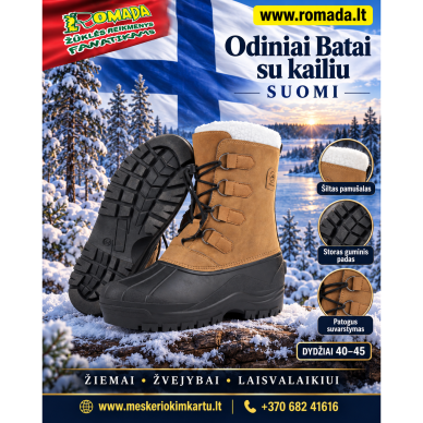 Aukšti Odiniai Batai su kailiu SUOMI Aukšti Odiniai Batai su kailiu SUOMI