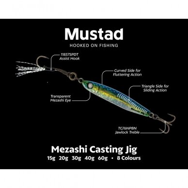 Blizgė Salmon Casting Mustad 1