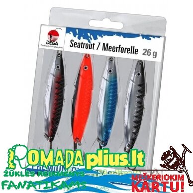 Blizgių komplektas Lašišoms Seatrout/Meerfor 4vnt Sp-B Blizgės tinka Vejažuvėms, Lašišoms, Šlakiams ir Lydekoms Blizgių komplektas Lašišoms Seatrout/Meerfor 4vnt Sp-B Blizgės tinka Vejažuvėms, Lašišoms, Šlakiams ir Lydekoms
