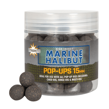 Boiliai Plaukiantys DYNAMITE MARINE HALIBUT Foodbait Pop Ups 15mm Boiliai Plaukiantys DYNAMITE MARINE HALIBUT Foodbait Pop Ups 15mm