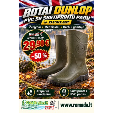 Botai DUNLOP PVC su sustiprintu padu trupi Botai DUNLOP PVC su sustiprintu padu trupi