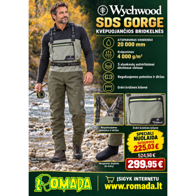 Bridkelnės kvėpuojančios Breathable Chest Gorge Waders Wychwood Membrana 20.000 Bridkelnės kvėpuojančios Breathable Chest Gorge Waders Wychwood Membrana 20.000