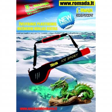 Dėklas Meškerėms su ritėmis Plastikinis Kietas 70cm kuris apsaugos jūsų meškerėles nuo galimos žalos Black/REDTuba