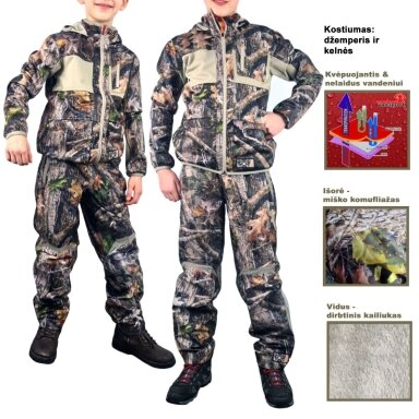 Demisezoninis vaikiškas Moteriškas kostiumas Camo Demisezoninis vaikiškas Moteriškas kostiumas Camo