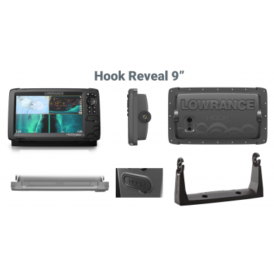 Echolotas Lowrance HOOK Reveal 9 TripleShot with CHIRP, SideScan, DownScan &amp; Base Map 4