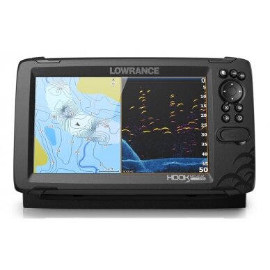 Echolotas Lowrance HOOK Reveal 9 TripleShot with CHIRP, SideScan, DownScan &amp; Base Map 3