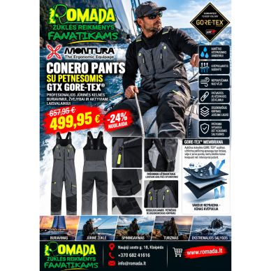 Kelnės Conero Pants su petnešomis Montura Gore-Tex Boat Yachting