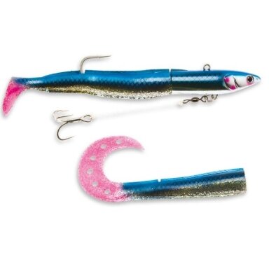 Guminukas jūrinis Kinetic Slim Jim Blue Glamour 25cm 340g Halibutų Didelių Menkių Žvejybai Norvegijoje Guminukas jūrinis Kinetic Slim Jim Blue Glamour 25cm 340g Halibutų Didelių Menkių Žvejybai Norvegijoje