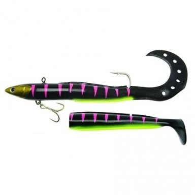 Guminukas jūrinis MM Slim Jim 340g 25cm Halibutų Didelių Menkių Žvejybai Norvegijoje Guminukas jūrinis MM Slim Jim 340g 25cm Halibutų Didelių Menkių Žvejybai Norvegijoje