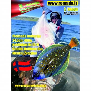 Guminukas jūrinis Plekšnės Imitacija 24,5cm 400g Didelių Halibutų Otų ir Menkių Žvejybai Norvegijoje nepakeičiamas Spalva Peacock Fluo Guminukas jūrinis Plekšnės Imitacija 24,5cm 400g Didelių Halibutų Otų ir Menkių Žvejybai Norvegijoje nepakeičiamas Spalva Peacock Fluo