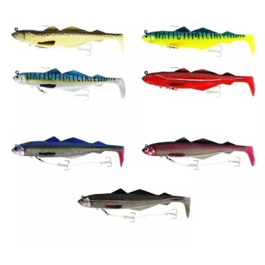 Jūrinis guminukas Big Bob 30cm 480g + sistema Halibutų Didelių Menkių Žvejybai Norvegijoje Jūrinis guminukas Big Bob 30cm 480g + sistema Halibutų Didelių Menkių Žvejybai Norvegijoje