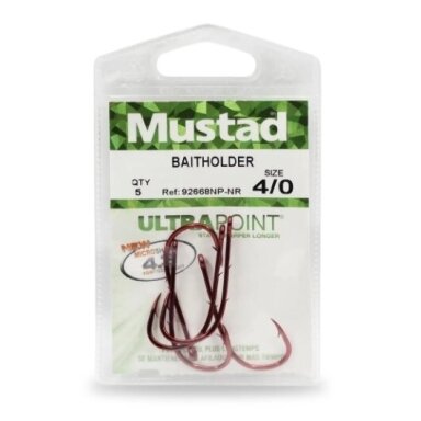 Kabliukai Mustad Baitholder Red Kabliukai Mustad Baitholder Red