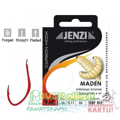 Kabliukai su pavadėliu Fluor Carbon Maden