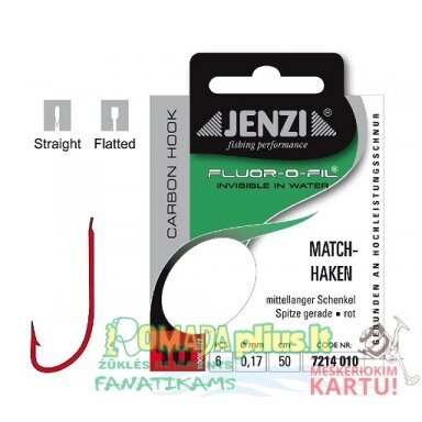 Kabliukai su pavadėliu Fluor Carbon Match
