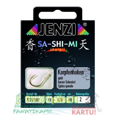 Kabliukai su pavadėliu Sashimi Carp Germany