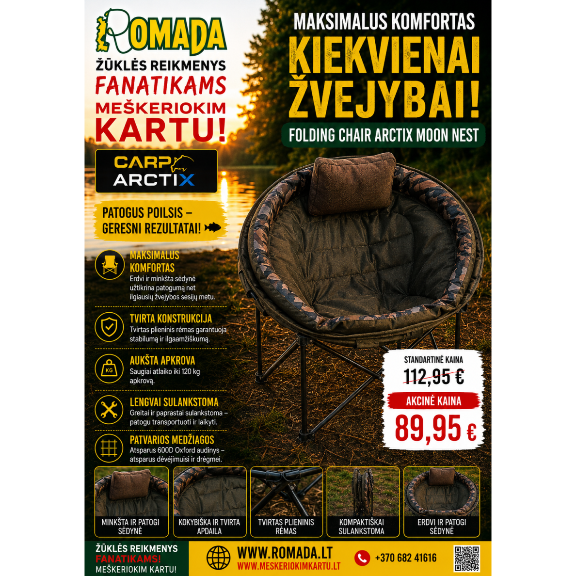 Kėdė FOLDING CHAIR ARCTIX MOON NEST Kėdė FOLDING CHAIR ARCTIX MOON NEST