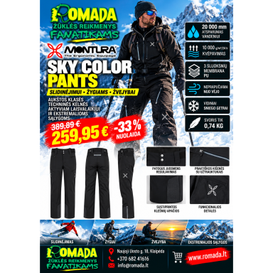 Kelnės Slidinėjimui Žygiui Žvejybai Montura Sky Color pants