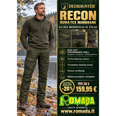 Kelnės Recon Dura-Tex Membrana Deerhuter Medžiotojui ir Žvejui Kelnės Recon Dura-Tex Membrana Deerhuter Medžiotojui ir Žvejui