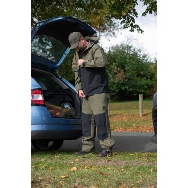 Kelnės Waterproof Jacket Olive/Black Nuo Lietaus Wychwood