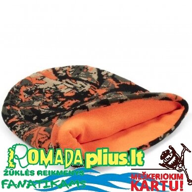 Kepurė šilta Žvejybinė-Medžioklinė Orange Camo