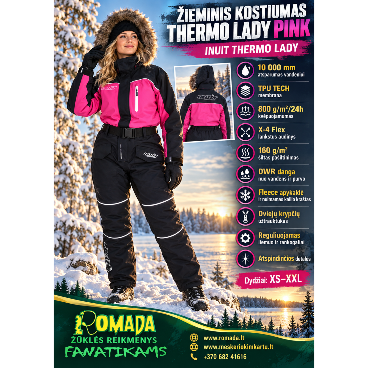 Žieminis kostiumas Thermo Lady Pink Žieminis kostiumas Thermo Lady Pink