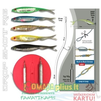 Komplektas Drop Shot Fertig-Kit Ešerių siaubas Komplektas Drop Shot Fertig-Kit Ešerių siaubas