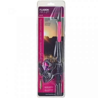 Komplektas Setas Tele meškerė su ritė vaikams 1.50m 10-30g Pink Rožinis Sweden Fladen Komplektas Setas Tele meškerė su ritė vaikams 1.50m 10-30g Pink Rožinis Sweden Fladen