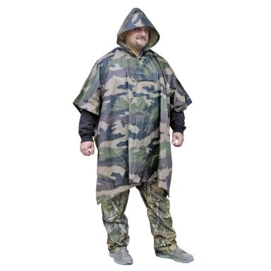 Lietpaltis Ploščius Pončio Nuo lietaus ir Vėjo Camou XL-XXL Lietpaltis Ploščius Pončio Nuo lietaus ir Vėjo Camou XL-XXL