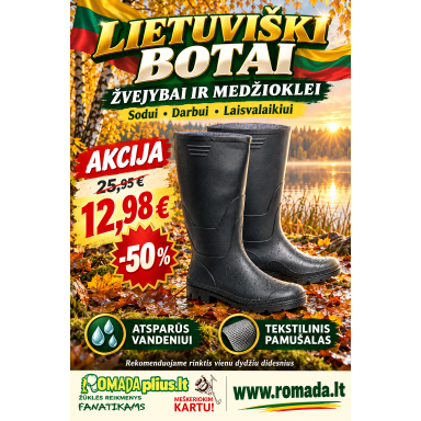 Lietuviški juodi botai – žvejybai medžioklei darbui ir laisvalaikiui Lietuviški juodi botai – žvejybai medžioklei darbui ir laisvalaikiui
