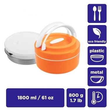 Maisto Termosas 1.8L Orange Termo Konteineris Maisto Termosas 1.8L Orange Termo Konteineris