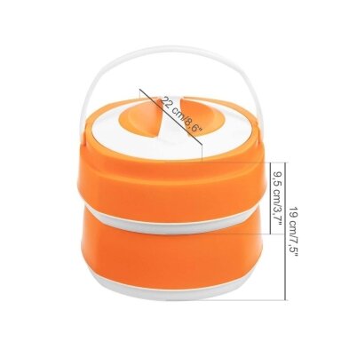Maisto Termosas 2-aukštai 2x1.8L Orange Termo Konteineris Maisto Termosas 2-aukštai 2x1.8L Orange Termo Konteineris
