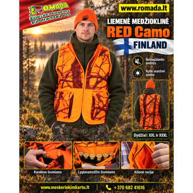 Liemenė Medžioklinė Orange Camo Finland Liemenė Medžioklinė Orange Camo Finland