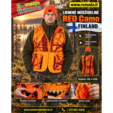 Liemenė Medžioklinė Orange Camo Finland Liemenė Medžioklinė Orange Camo Finland
