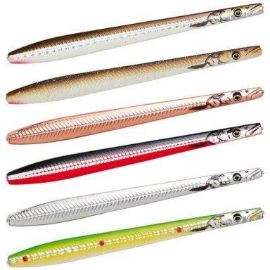 Blizgė Tobis Lašišai UV Savage Gear THRU 3D Sandeel Pen Nail 11cm 20g Inline Blizgės tinka Vejažuvėms Lašišoms Šlakiams ir Salačiams Blizgė Tobis Lašišai UV Savage Gear THRU 3D Sandeel Pen Nail 11cm 20g Inline Blizgės tinka Vejažuvėms Lašišoms Šlakiams ir Salačiams