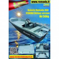 Motorinė valtis Kateris Romada 460 FISHING Deluxe version Variklis iki 50Ag Aukšta kokybė!