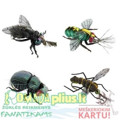 Muselių komplektas 4vnt Vabzdžio imitacija „Tyed-bai“ šedevras muselių gamyboje! Fly fishing Germany Muselių komplektas 4vnt Vabzdžio imitacija „Tyed-bai“ šedevras muselių gamyboje! Fly fishing Germany
