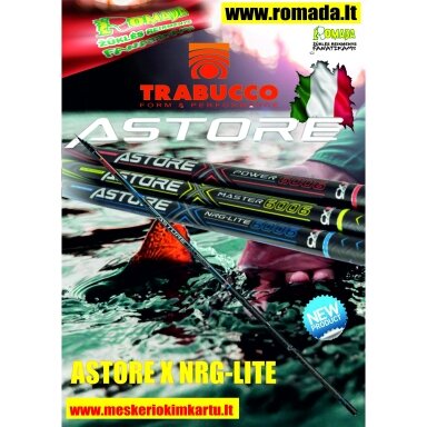 Naujiena 2024m Meškerė TRABUCCO  ASTORE X NRG-LITE Bolognese 5.0m Užmetimo svoris 0-16g