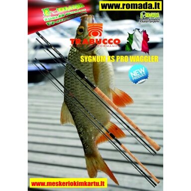 Naujiena 2024m Meškerė TRABUCCO SYGNUM XS PRO WAGGLER Elitinės Klasės 4.5m Užmetimo svoris 8-25g Labai lengva 190g