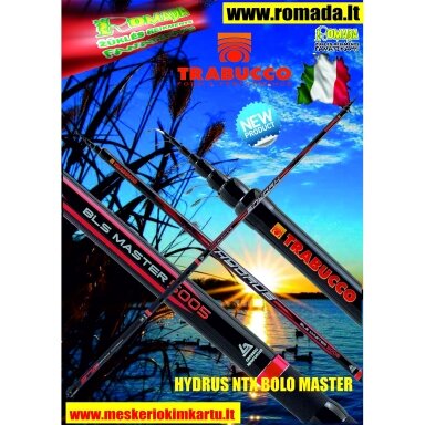 Naujiena 2024m Meškerė TRABUCCO  HYDRUS NTX BOLO MASTER Bolognese 4.0m Užmetimo svoris 0-25g