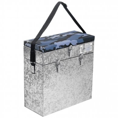 Naujiena Metalinė Žieminė dėžė 2-aukštų su minkšta sėdyne 28L ICE Fishing Box metallic 1