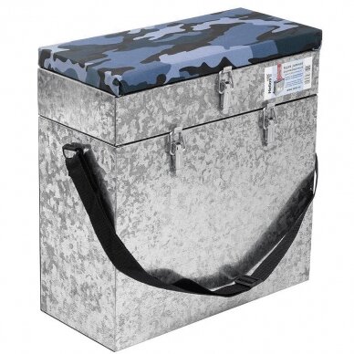 Naujiena Metalinė Žieminė dėžė 2-aukštų su minkšta sėdyne 28L ICE Fishing Box metallic 2