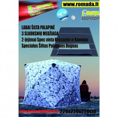 PALAPINĖ KUBAS SU GRINDIM Šilta Su Pašiltinimų 3-Slauksnių Camo Žiema Vasara KUBAS Automatinė+ Šiltos Grindys Plačiausioje vietoje 240x240cm Grindys 220x220cm Aukštis 220cm PALAPINĖ KUBAS SU GRINDIM Šilta Su Pašiltinimų 3-Slauksnių Camo Žiema Vasara KUBAS Automatinė+ Šiltos Grindys Plačiausioje vietoje 240x240cm Grindys 220x220cm Aukštis 220cm