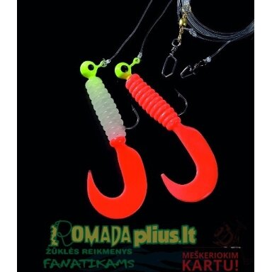 Paternosteris jig tvister fosfo/red Paternosteris jig tvister fosfo/red