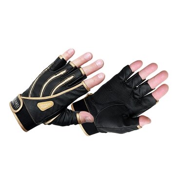 Pirštinės spiningavimo be pirštų Blak/gold Pirštinės spiningavimo be pirštų Blak/gold